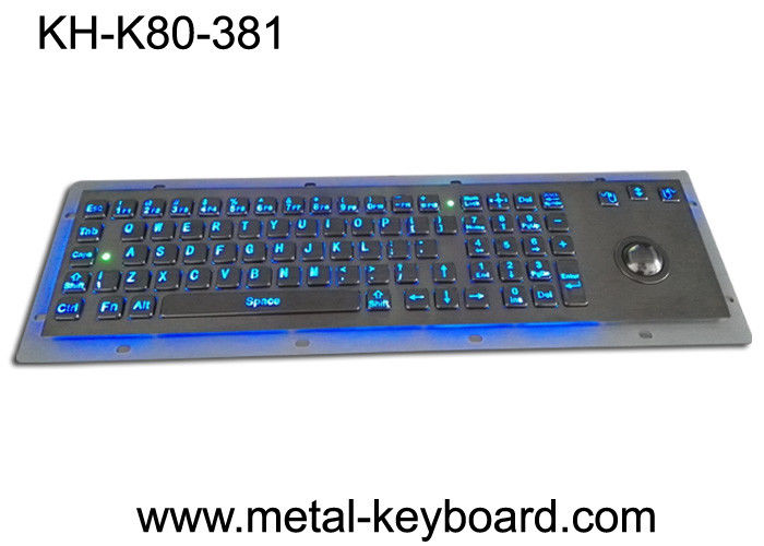 인간 공학 디자인 Trackbal의 USB 공용영역을 가진 어려운 Backlit 금속 키보드