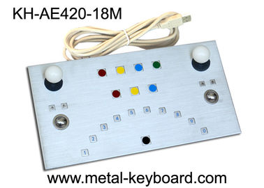 문화파괴행위 증거 금속 위원회 USB/PS2를 가진 산업 금속 키보드 18 열쇠는 조화시킵니다