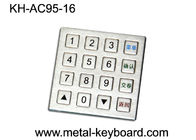 산업 금속 숫자 키패드 4 x 4 모체, IP 65 물 - 키패드를 교정하십시오